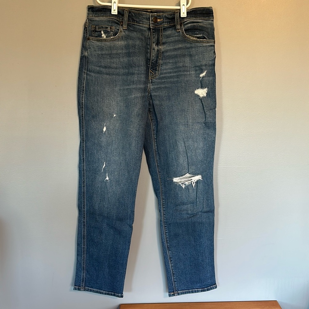 Eunina Rocky Super High Rise Distressed Jeans, Size 11